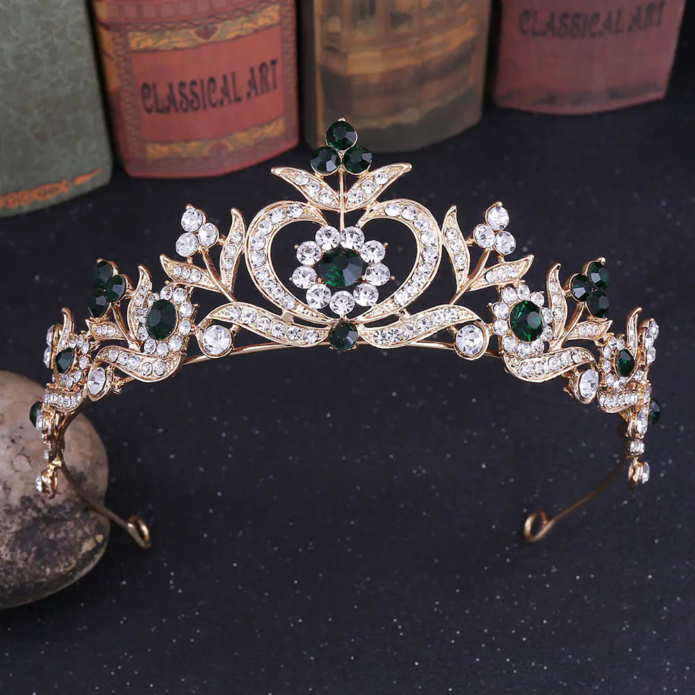 H1181 Elegant Alloy Bridal Crown with Rhinestones