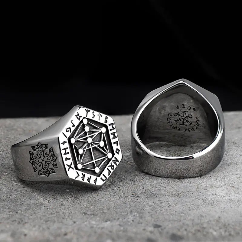 Nordic Viking Men's Ring - Retro Titanium Steel Design