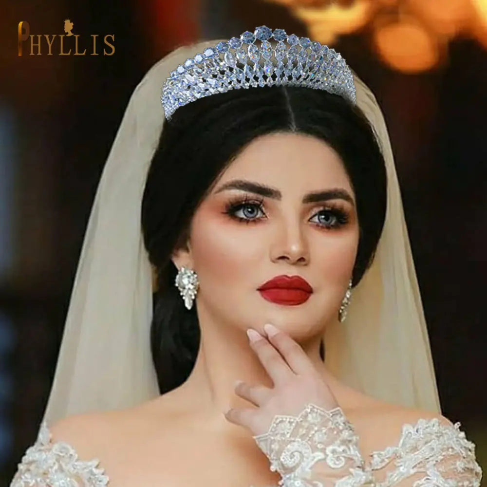 Beautiful Bride Crown Comb Hairpin for Weddings