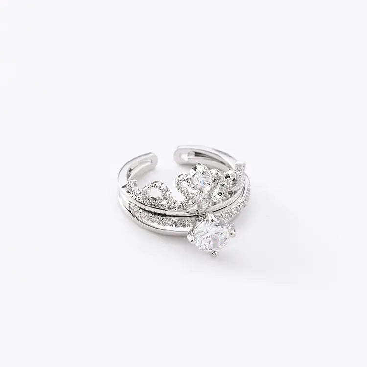 Separatable Zircon Ring, Crown Band, Versatile Accessories