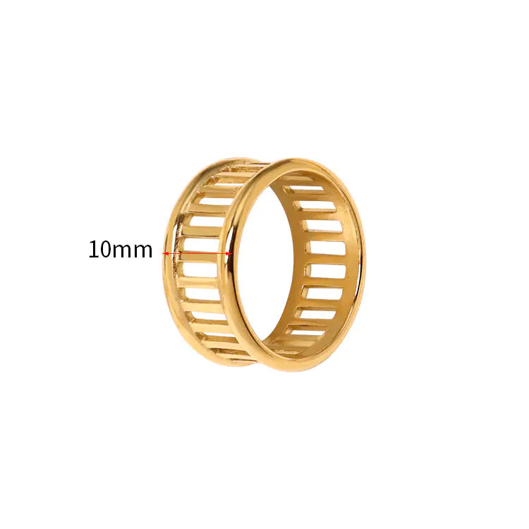 18K Fashion Trend Hollow Ring