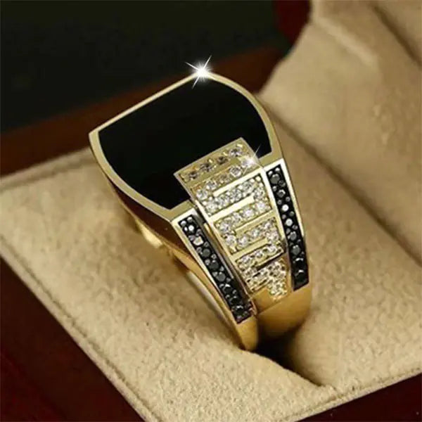 Men's Diamond Rings - Versatile European & American Fashion