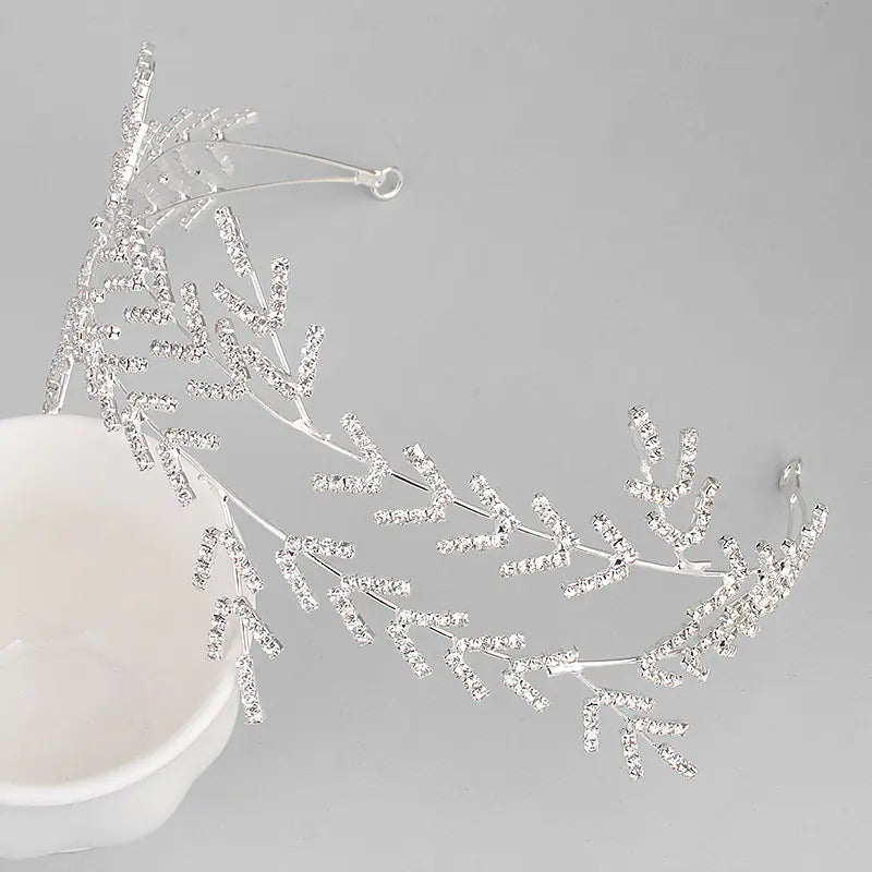 New Bride Accessories: Baroque Crystal Crown Headband