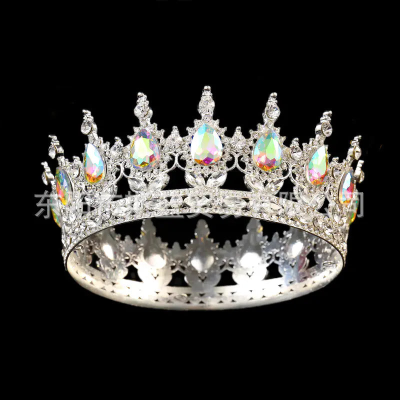 Baroque Crown Wedding Hair Accessory with Rhinestones