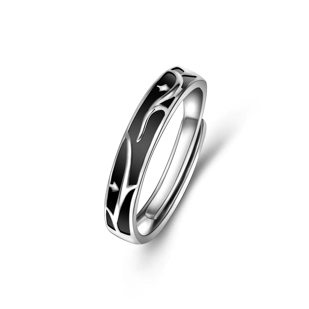 Sterling Silver Non-Fading Couple Rings (Adjustable)