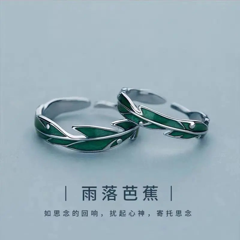 Original Design 925 Silver Couple Adjustable Rings