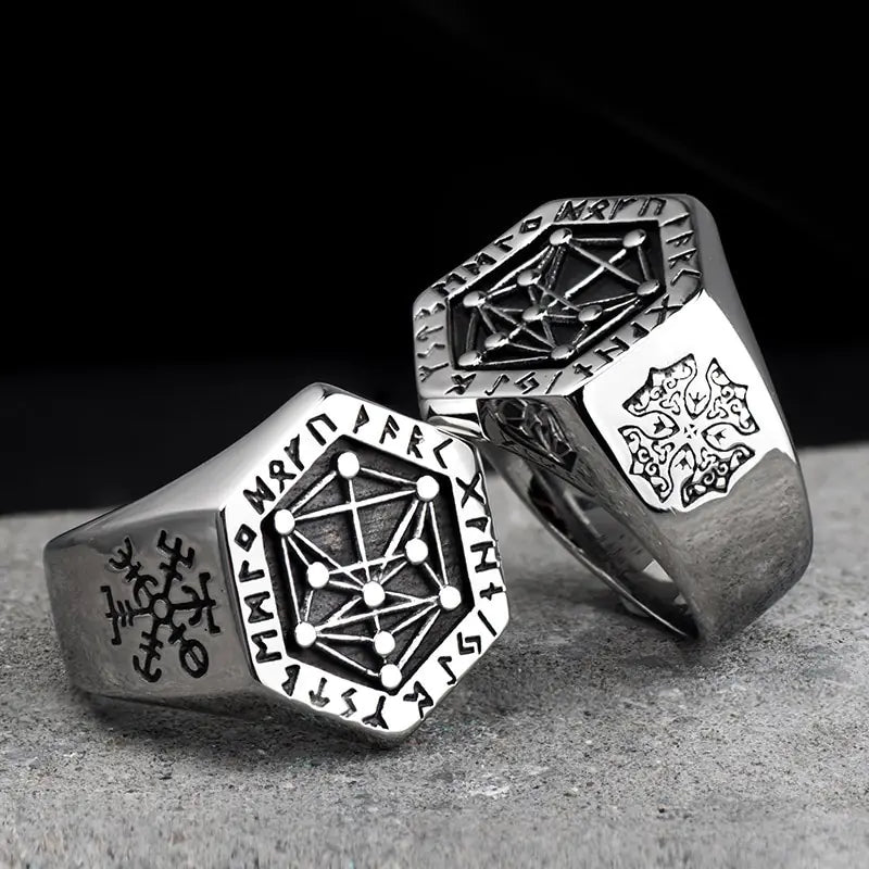 Nordic Viking Men's Ring - Retro Titanium Steel Design