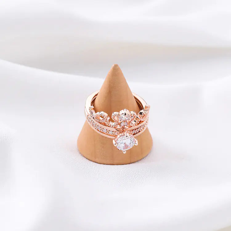 Separatable Zircon Ring, Crown Band, Versatile Accessories