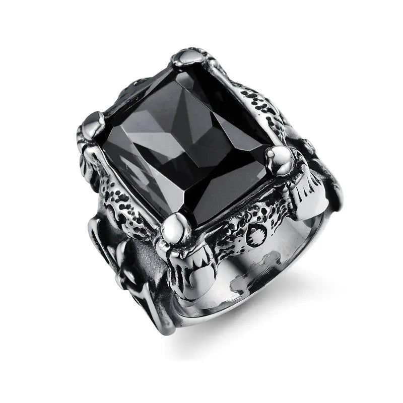 Bold Alloy Men's Ring with Zircon Stone Wholesale