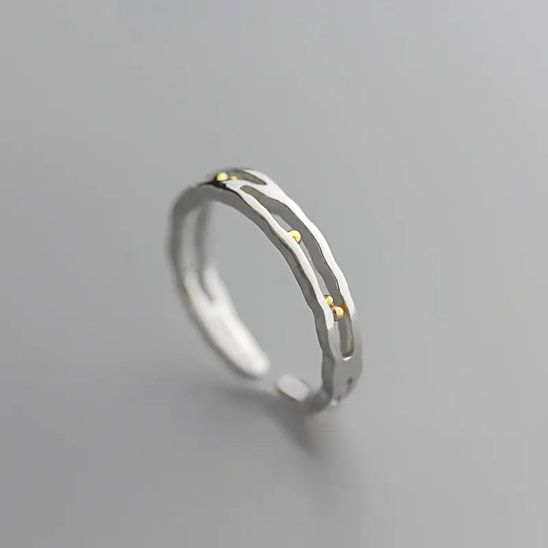 Original Design Silver Couple Rings - Minimalist Style
