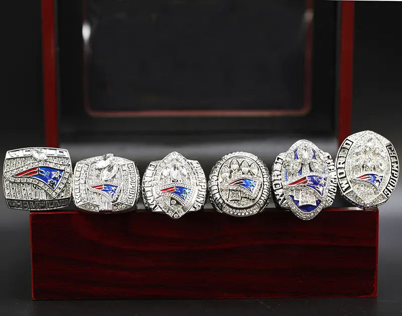NFL New England Patriots Championship Ring Set (6 Rings)