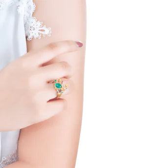 Natural Jasper Ring for Women's Fashion