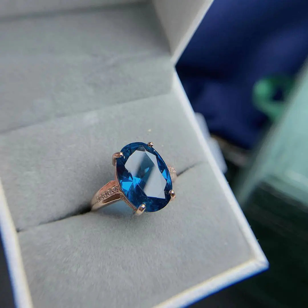 Colored Gemstone Ring for Women's Fashion