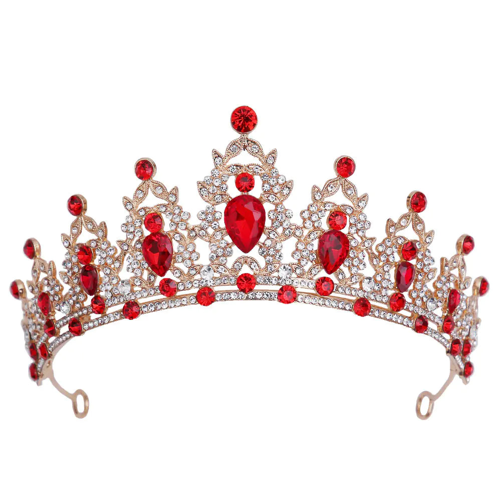 Bridal Crown with Teardrop Crystals for Events