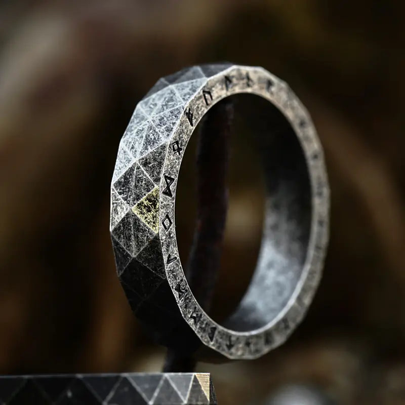Stylish Viking Letter Titanium Steel Ring (Japanese & Korean)