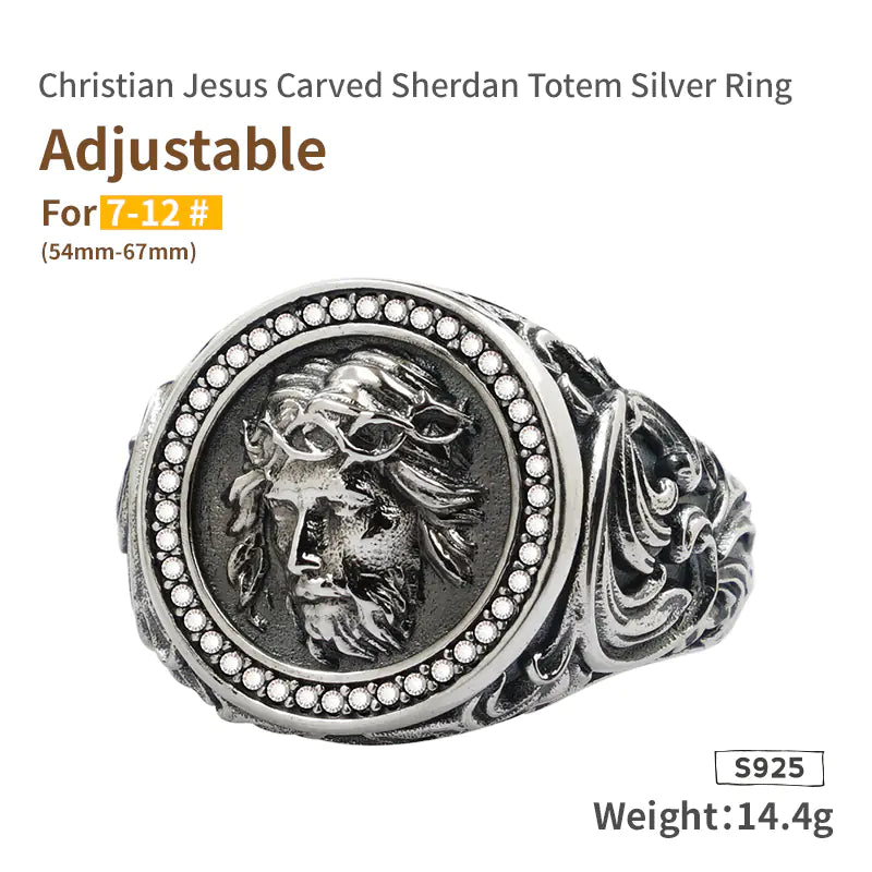 Adjustable Engraved Ring for Men's Fashion