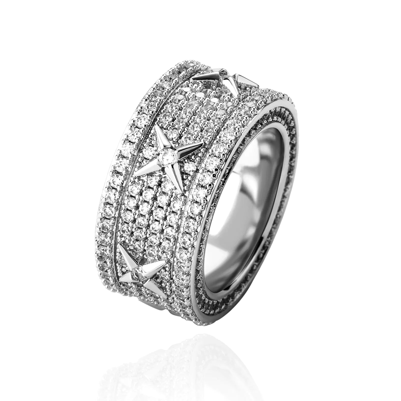 Real Gold plated Retro Zircon Ring