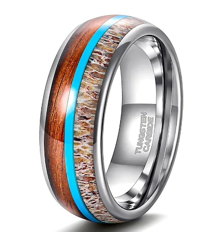Tungsten Steel Antlers Fashion Ring