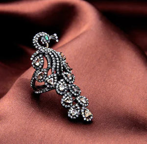 Elegant Diamond Peacock Ring for Women