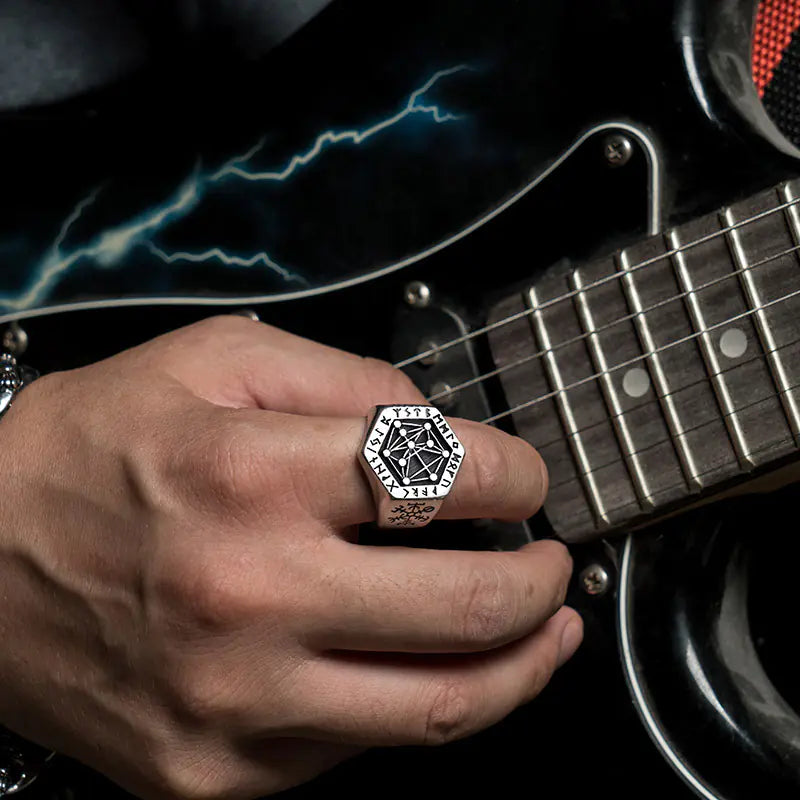 Nordic Viking Men's Ring - Retro Titanium Steel Design