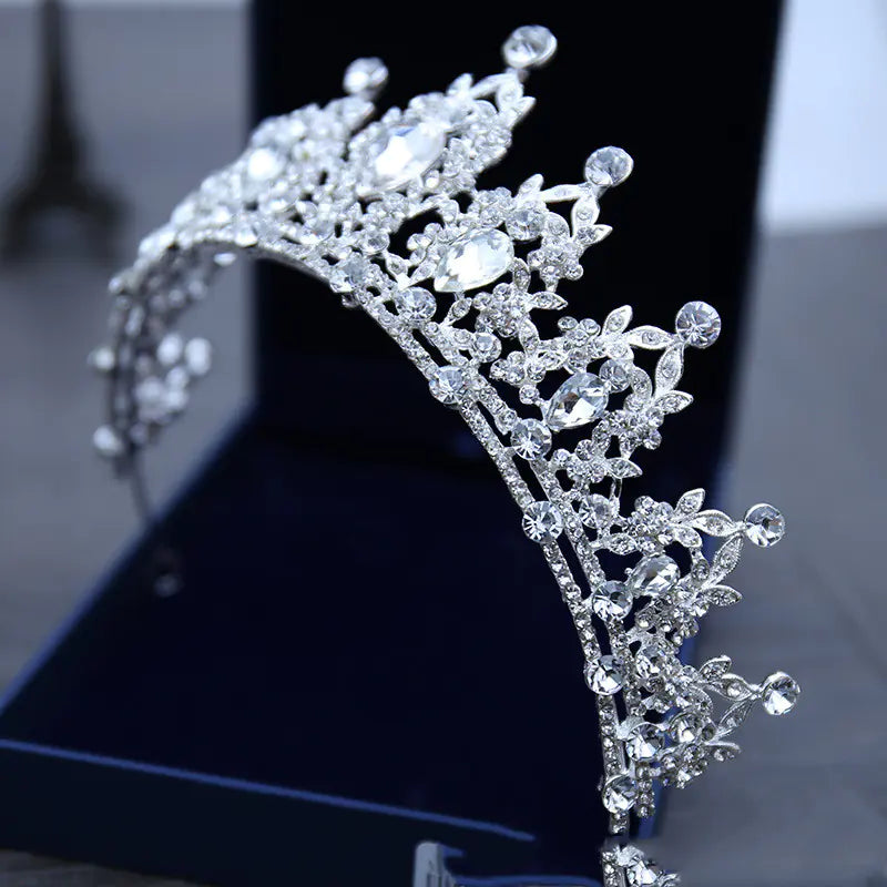 White Crystal Crown Bridal Headband Hair Accessories