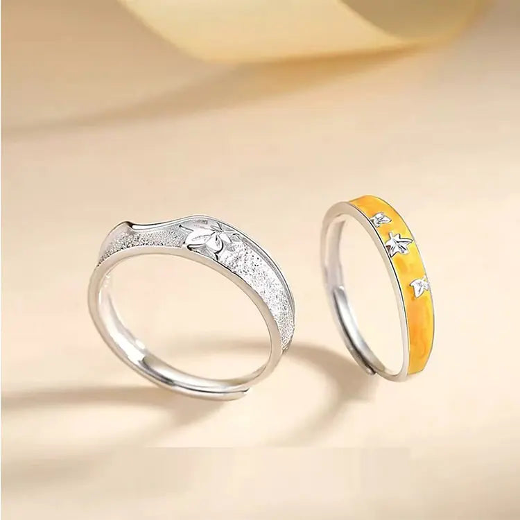Affordable Luxury 925 Silver Couple Rings with Design