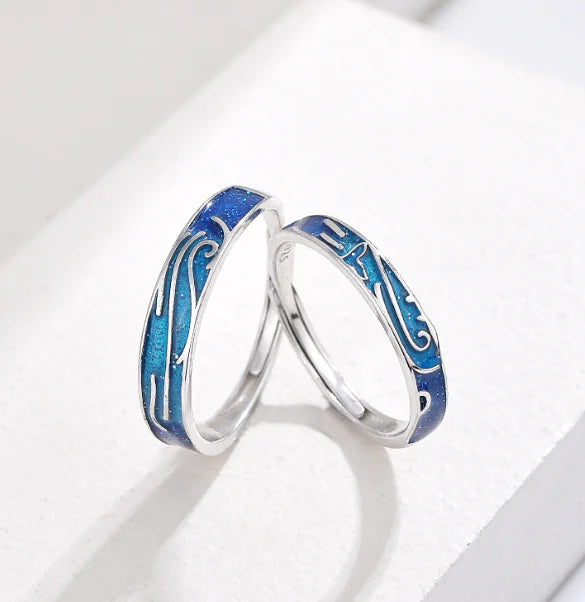 Original Deep-sea Fish Couple Rings Set