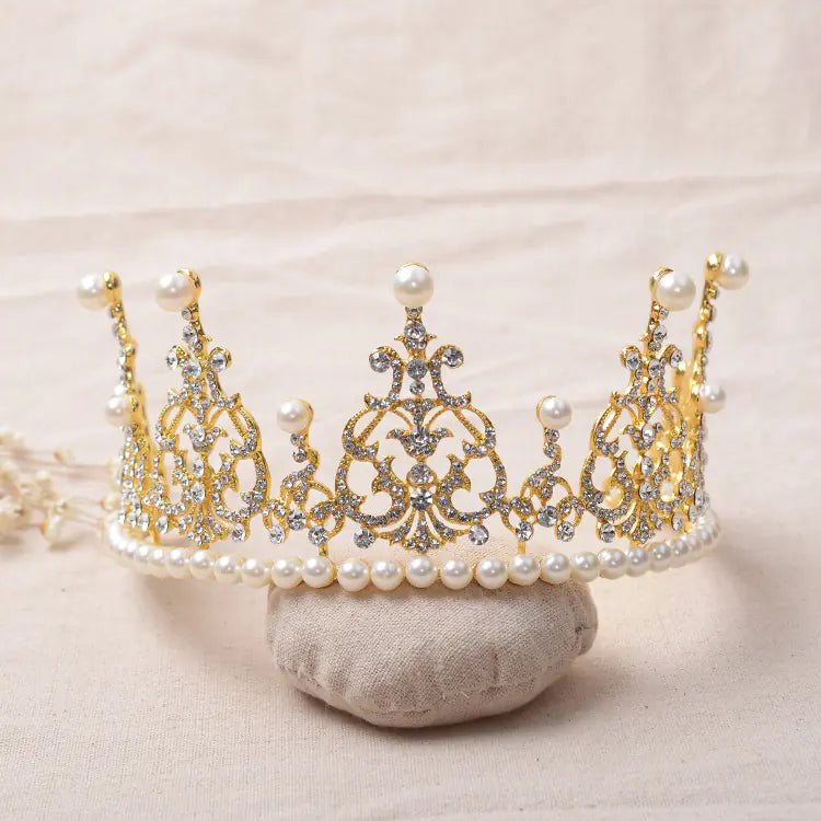 Angelababy Inspired Crown with Rhinestones and Pearls