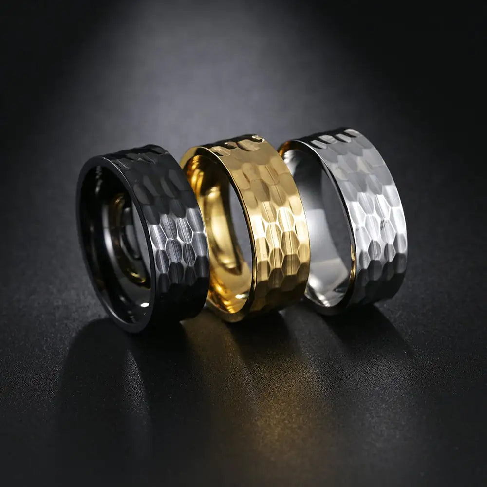 8MM Wide Titanium Steel Ring for Men