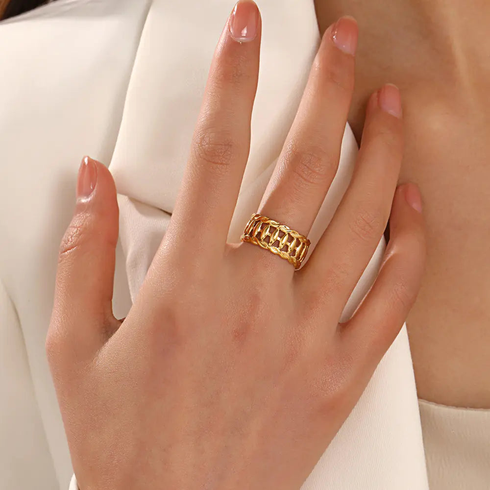 Adjustable Popular Shaped Stainless Steel Ring for Women