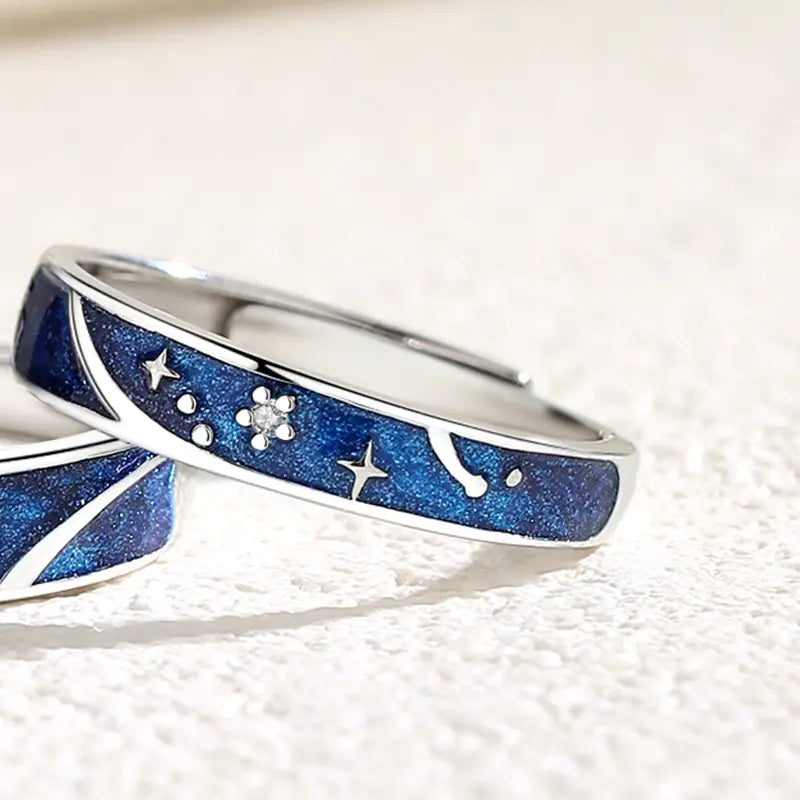 Sterling Silver Couple Fashion Ring