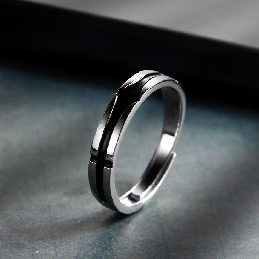 Couple Fashion Ring in Sterling Silver
