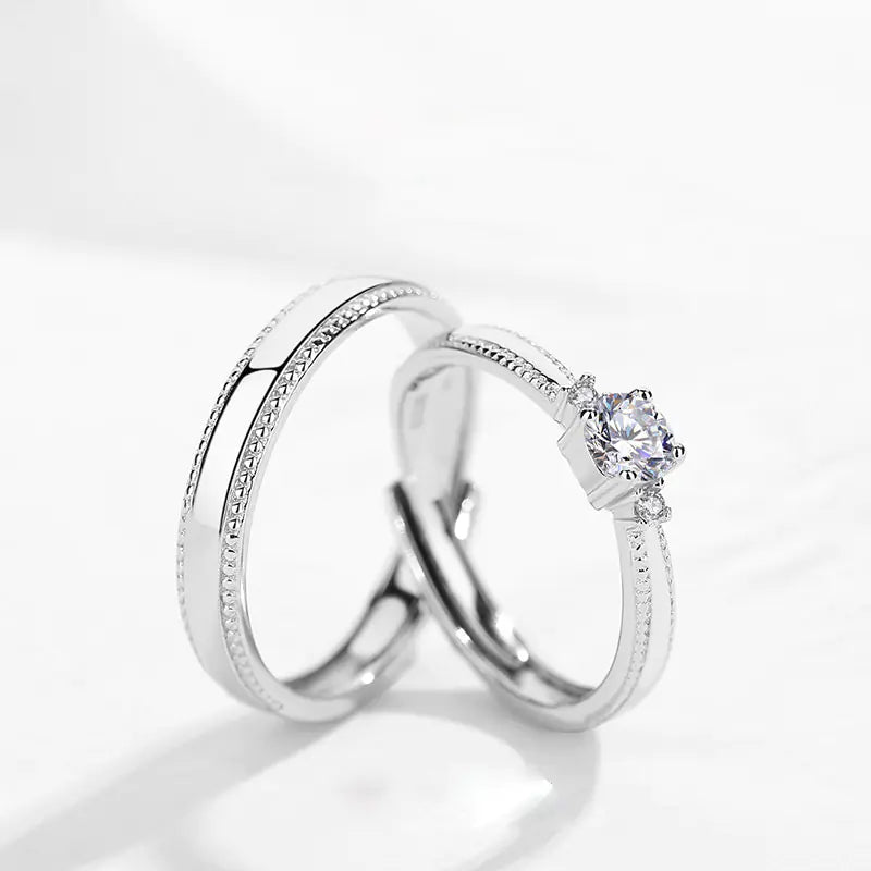 Diamond Couple Rings with Special Design for Commemoration
