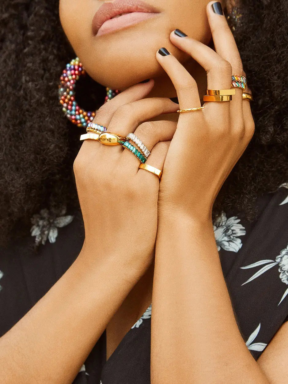 2020 Geometric Style Gold-Plated Ring for Fashion