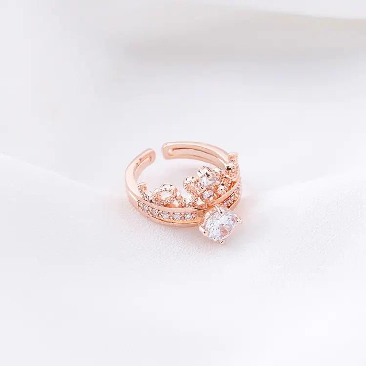 Separatable Zircon Ring, Crown Band, Versatile Accessories