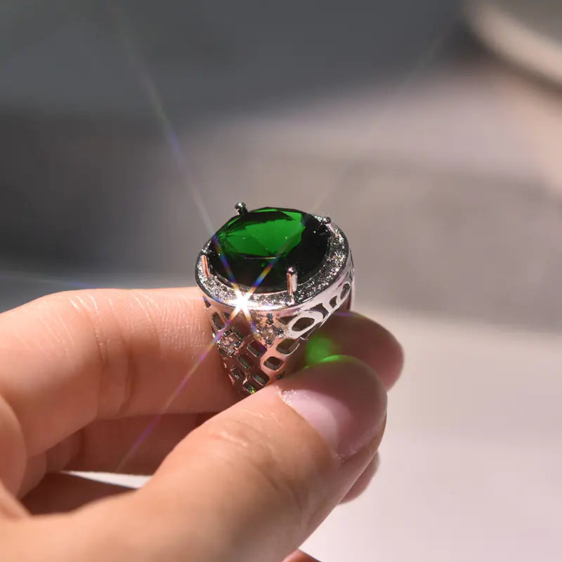 Classic Luxury Colorful Zircon Treasure Ring