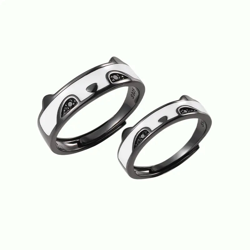 Original Design Couple Rings in Pure Silver (One Pair)