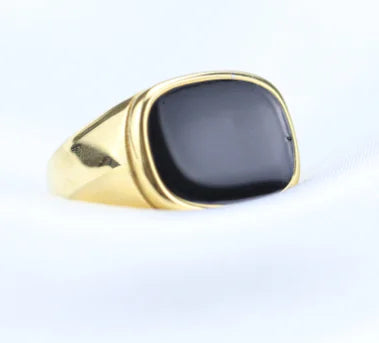 18K Gold Plated  Square Shell Ring