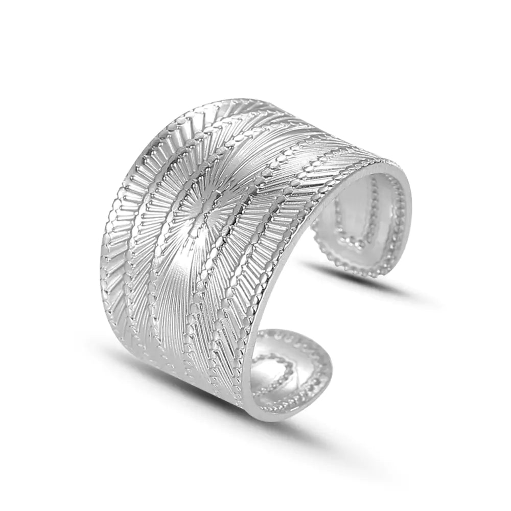 Retro Wide Stainless Steel Ring for Men and Women
