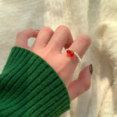 Colored Beaded Ring for Women’s Fashion