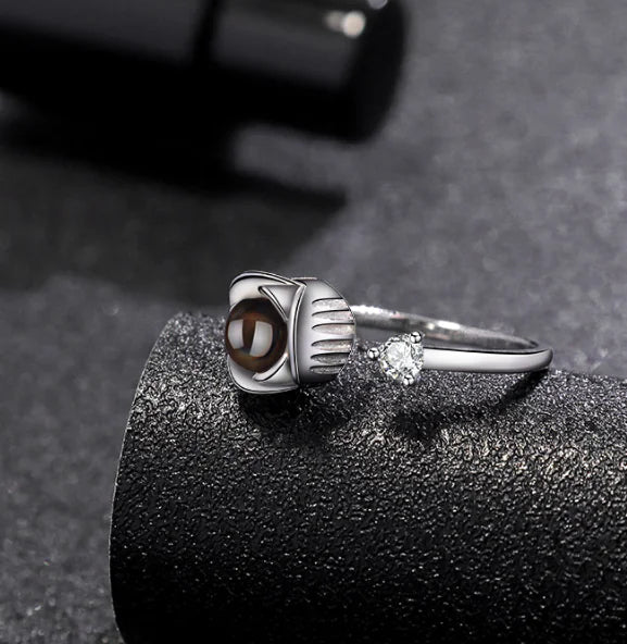 Rose Projection Couple Ring