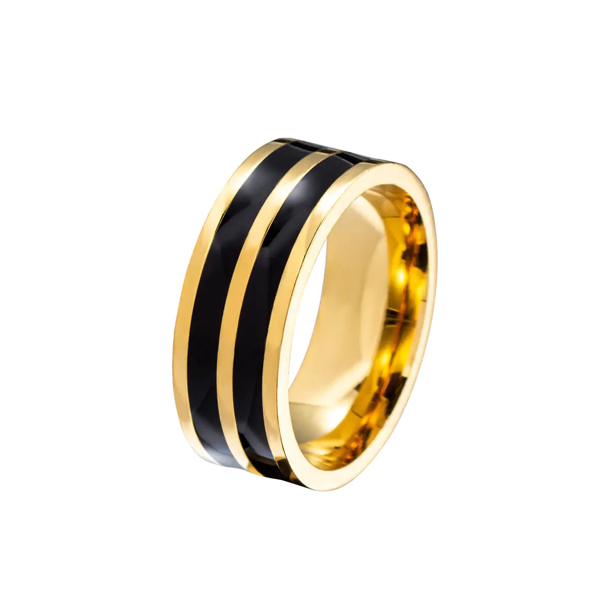 Gold-Plated Titanium Steel Couple's Ring for Women