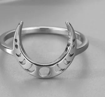 Crescent Stainless Steel Ring for Women