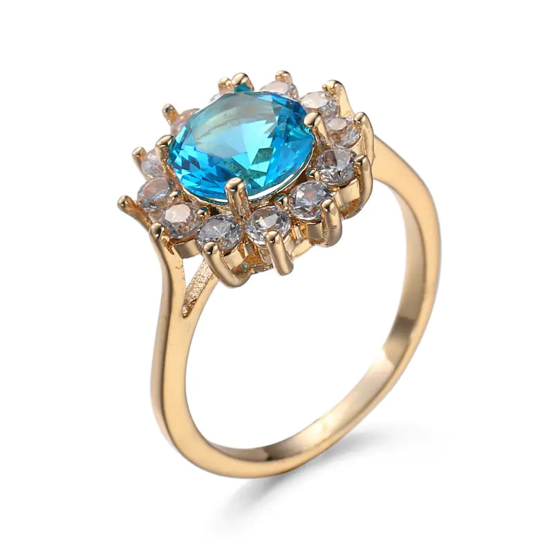 Gold Plated Zircon Ring for Women