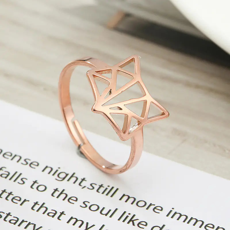 Fox Ring for Women - Stylish Stainless Steel Adjustable