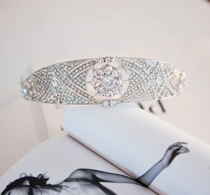 Princess Zirconia Crown for Wedding Dress Accessory