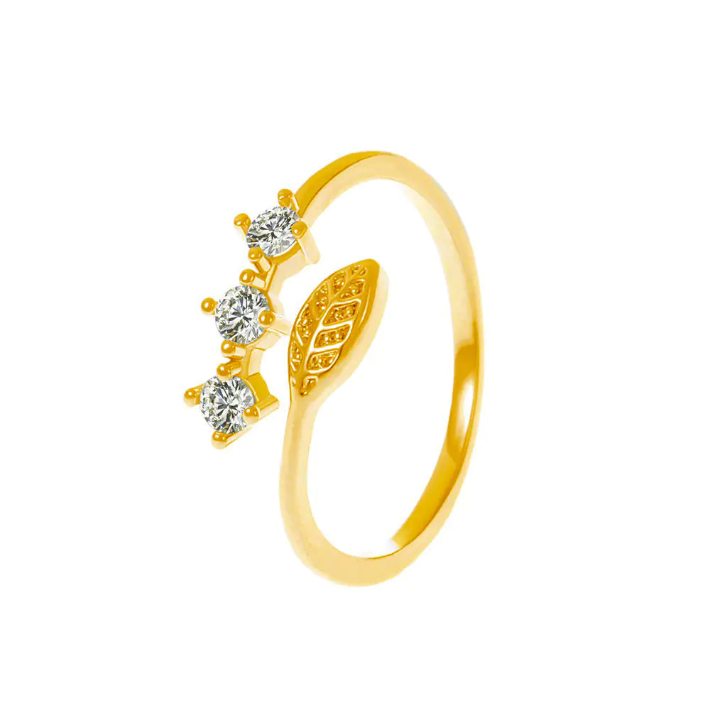 Women's Diamond Leaf Ring - Affordable Luxury Fashion