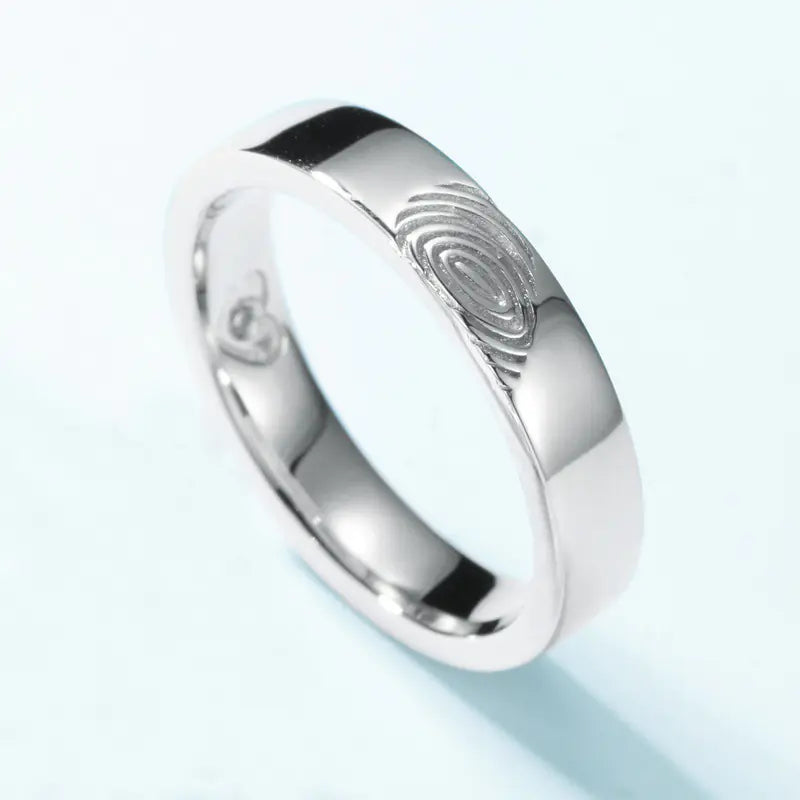 Fashionable Fingerprint Couple Rings for Couples