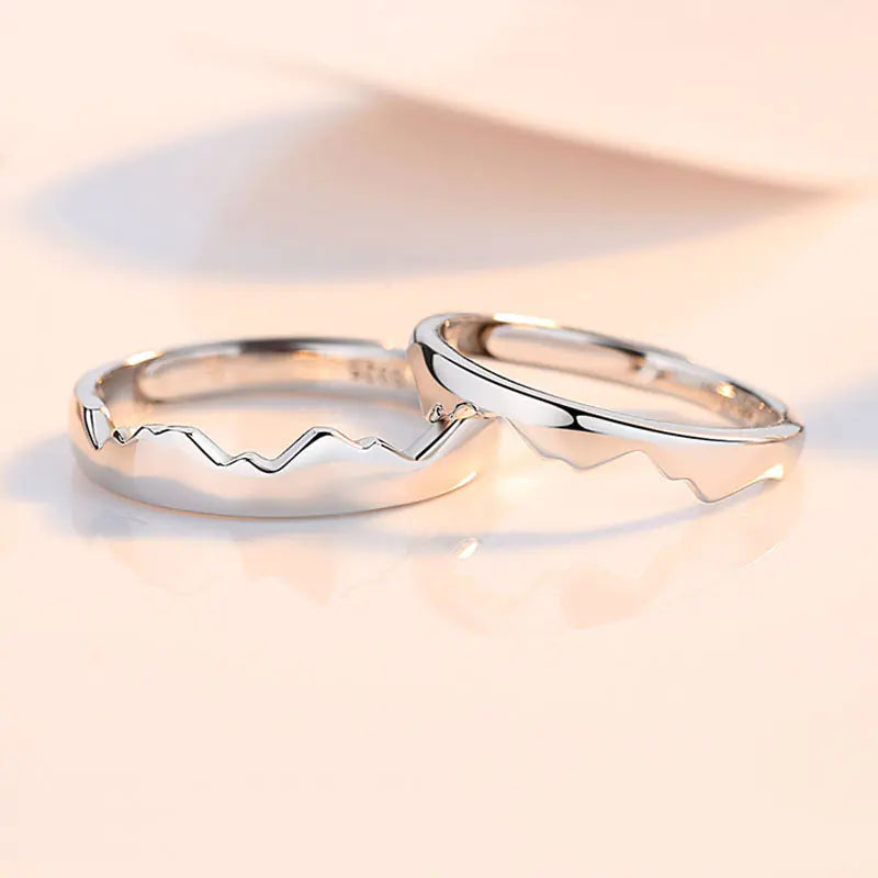 Couple's Fashion Sterling Silver Ring