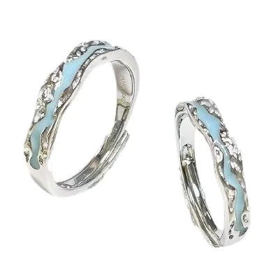 Couple's Fashion Sterling Silver Ring